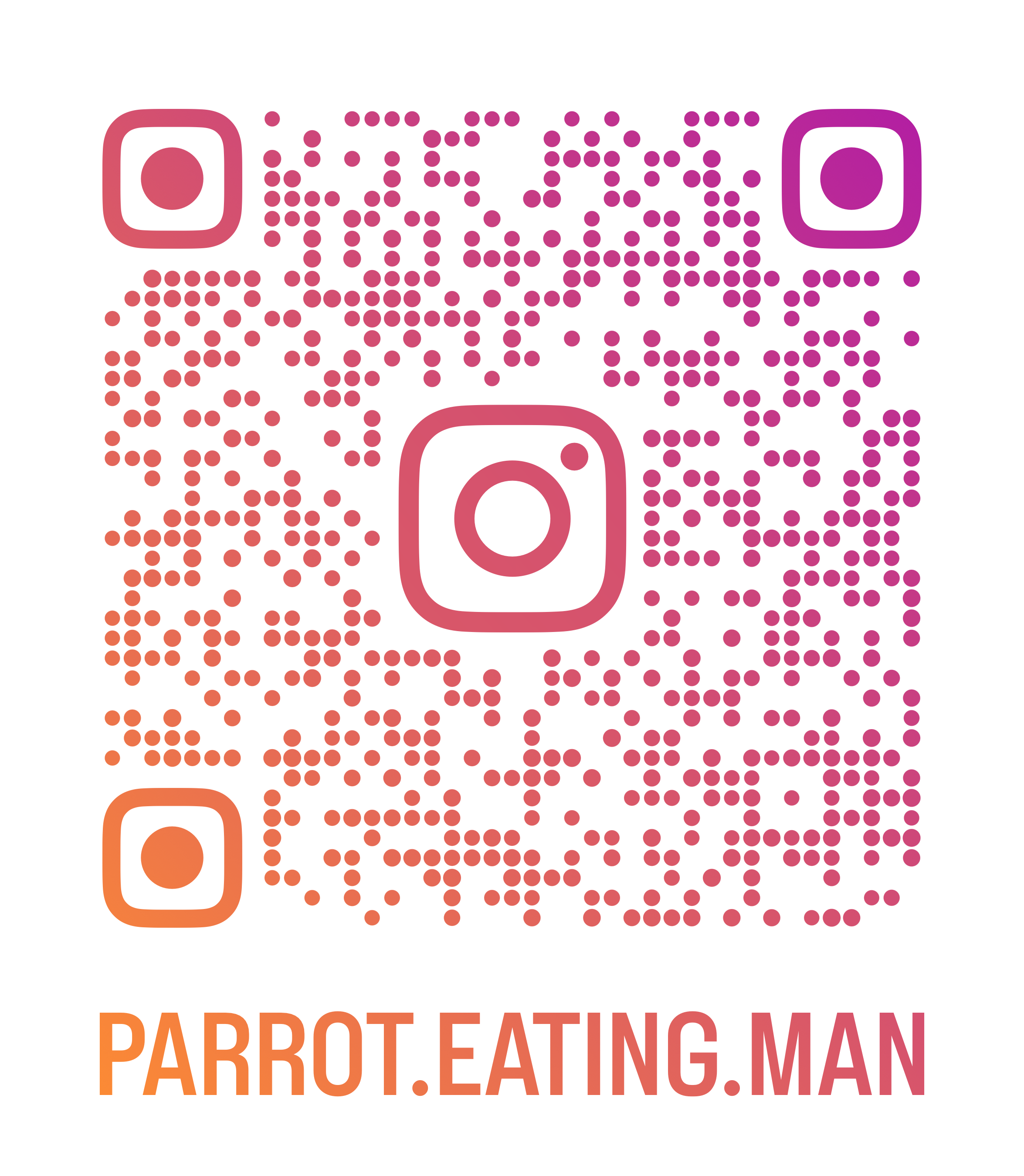 Instagram QR @parrot.eating.man