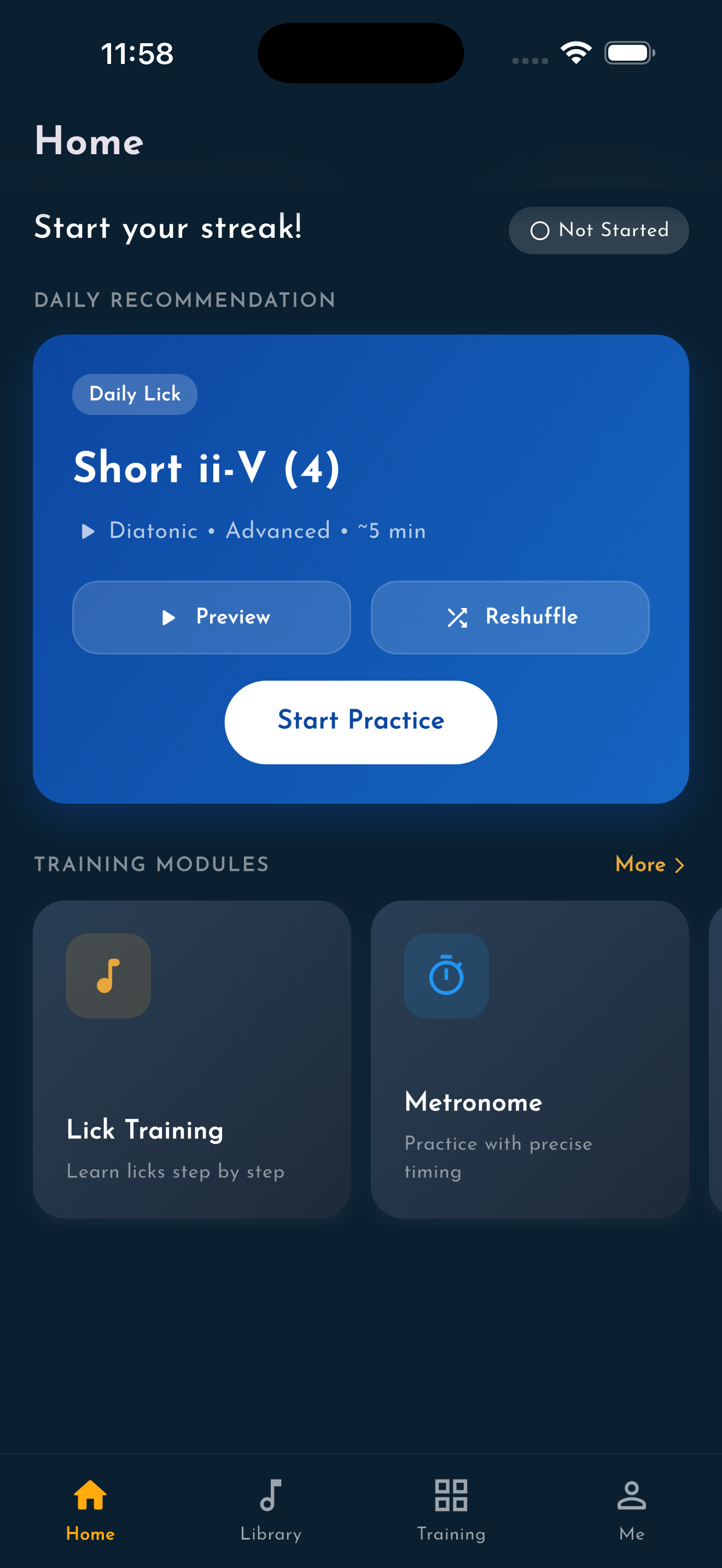 CleverJazz quick transposition settings